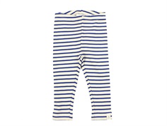 Petit Piao deep cobalt/dark offwhite striped leggings modal